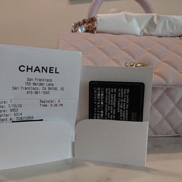 New CHANEL 20A Lilac Caviar Small Coco Handle GHW - Picture 7 of 7